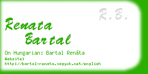 renata bartal business card